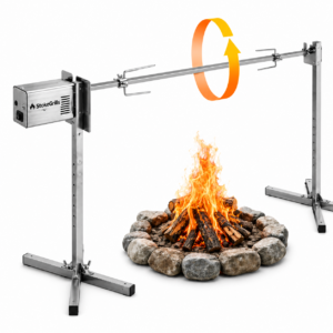 Electric Stainless Steel Rotisserie Grill Kit with Motor